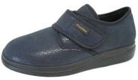 Fischer Klett-Hausschuh SCHWARZ Reptilstretch Hausschuhe