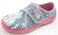 Fischer 612331 grau Kinder-Klett-Haussch Hausschuhe