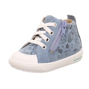 Legero Halbschuh Leder \ MOPPY BLAU/WEISS EFFEKTLEDER/VELOUR Kinderschuhe