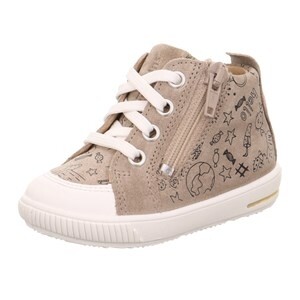 Legero Halbschuh Leder \ MOPPY BEIGE/WEIß EFFEKTLEDER/VELOUR Kinderschuhe