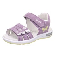 Legero Sandale Leder \ EMILY LILA/GELB Velour Kinderschuhe