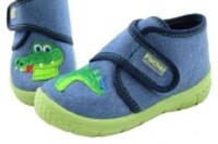 Fischer 631345 Jeansblau Kinder-Klett-Haussti Kinderschuhe