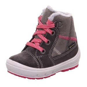 Legero Stiefelette Leder \ GROOVY GRAU/PINK VELOUR/TEXTIL Kinderschuhe
