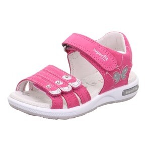 Legero Sandale Leder \ EMILY PINK/SILBER Velour Kinderschuhe