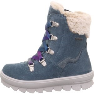 Legero Stiefelette Leder \ FLAVIA BLAU/LILA VELOUR/TEXTIL/EFFEKTLEDER Kinderschuhe