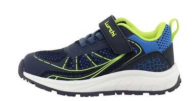 Lurchi Klett Halbschuh Flieder navyli Navy-Lime Mesh Kinderschuhe